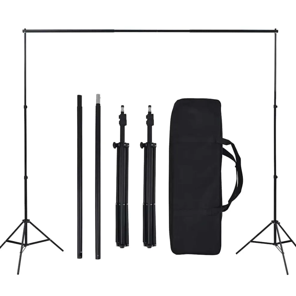 vidaXL Fotostudioset met softboxlamp, achtergrond en reflector