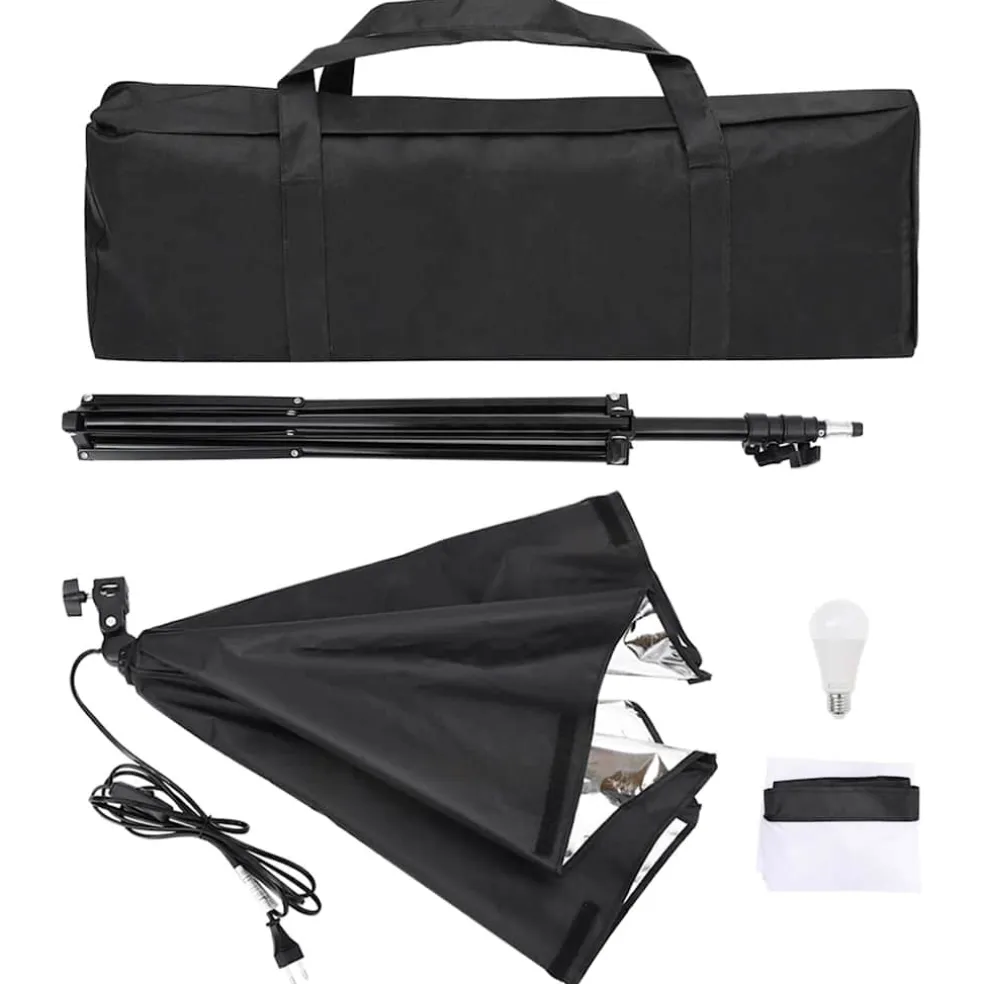 vidaXL Fotostudioset met softboxlamp en achtergrond