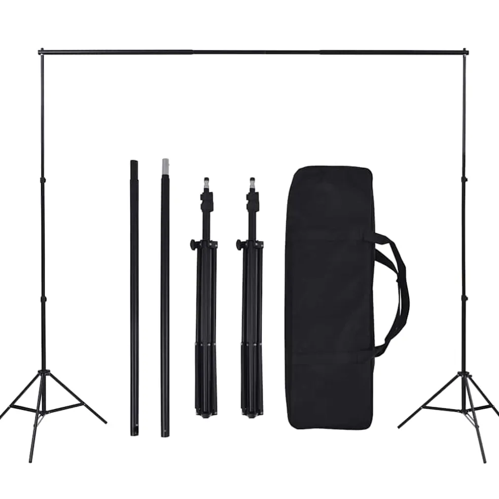 vidaXL Fotostudioset met softboxlamp en achtergrond