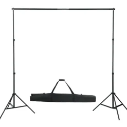 vidaXL Fotostudioset met softboxlampen, achtergrond en reflector