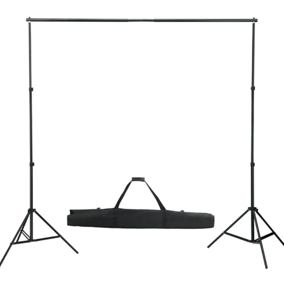 vidaXL Fotostudioset met softboxlampen, achtergrond en reflector