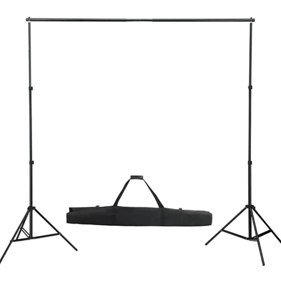 vidaXL Fotostudioset met softboxlampen, achtergrond en reflector