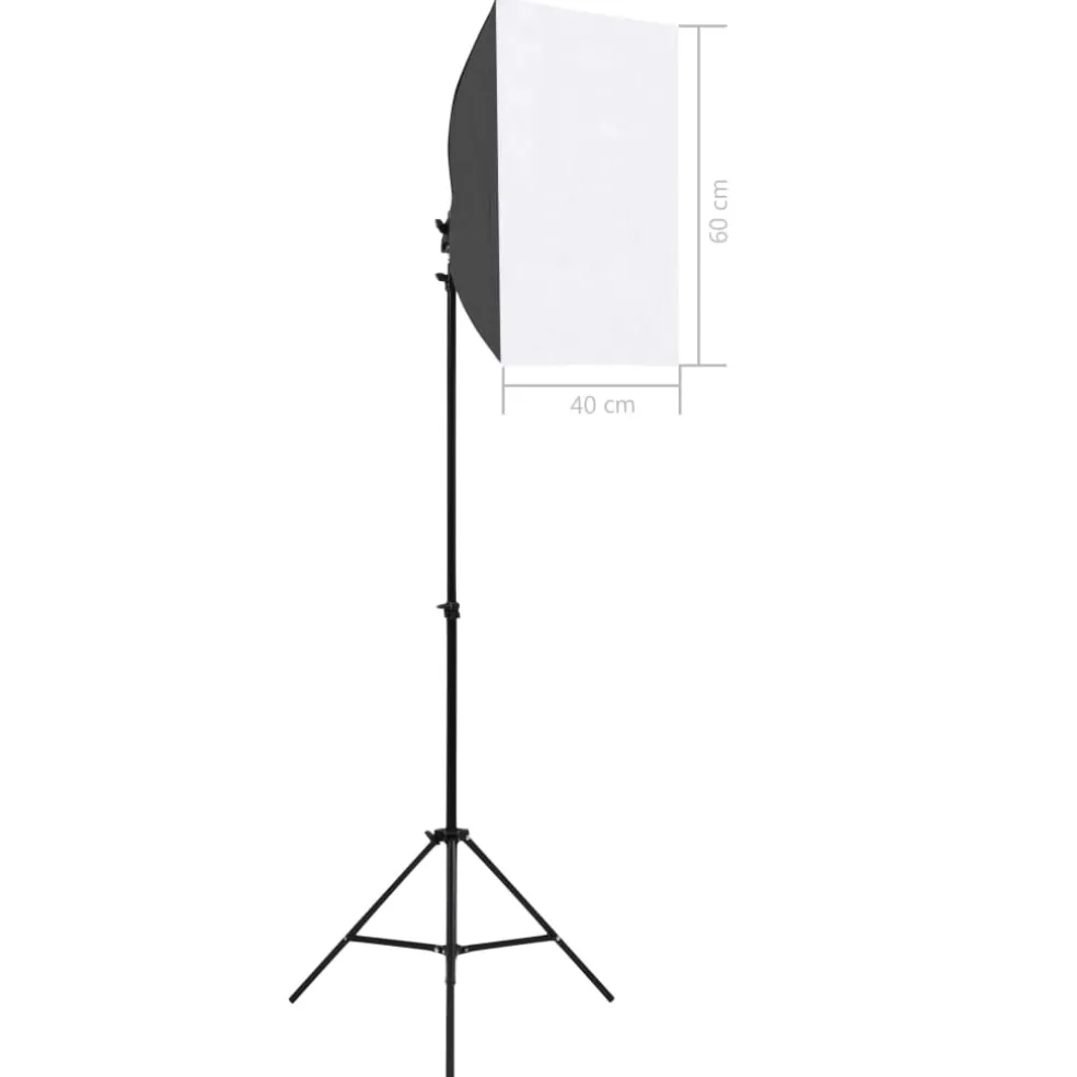 vidaXL Fotostudioset met softboxlampen en achtergrond