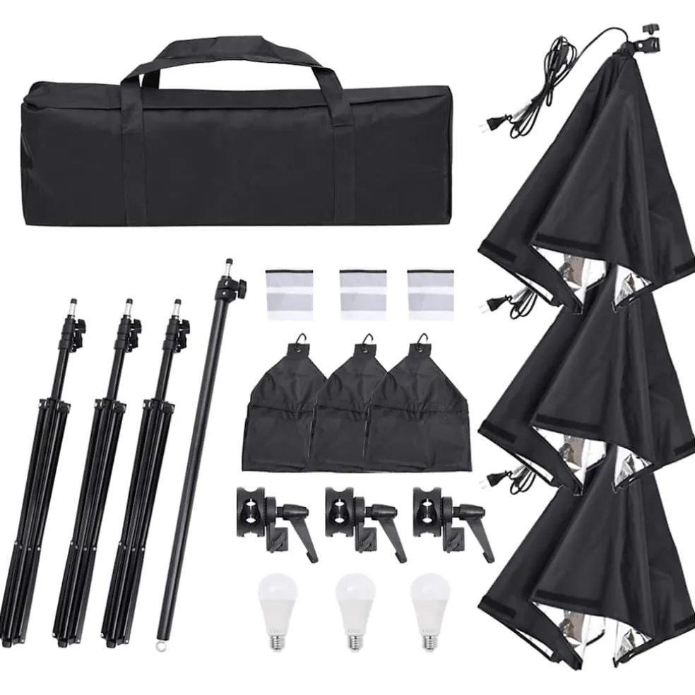 vidaXL Fotostudioset met verlichtingsset