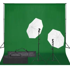 vidaXL Fotostudioset met verlichtingsset en achtergrond