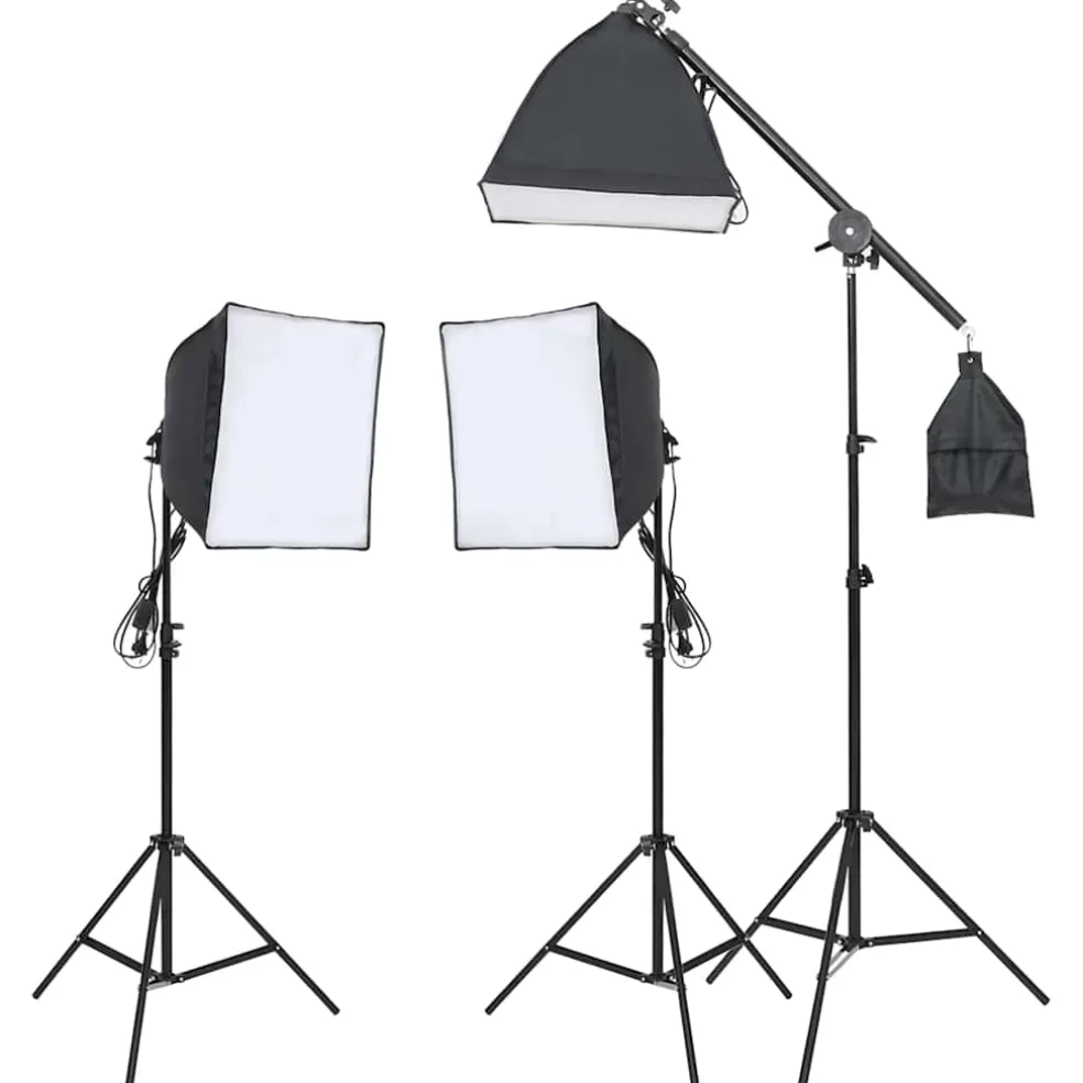 vidaXL Fotostudioset met verlichtingsset en achtergrond