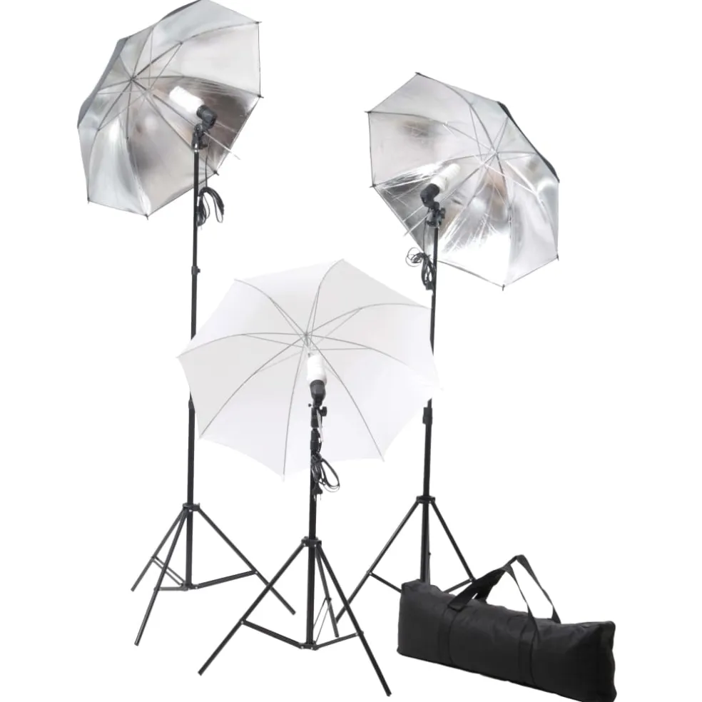 vidaXL Fotostudioset met verlichtingsset en achtergrond