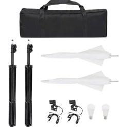 vidaXL Fotostudioset met verlichtingsset en achtergrond