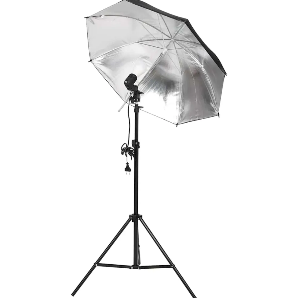 vidaXL Fotostudioset met verlichtingsset, achtergrond en reflector