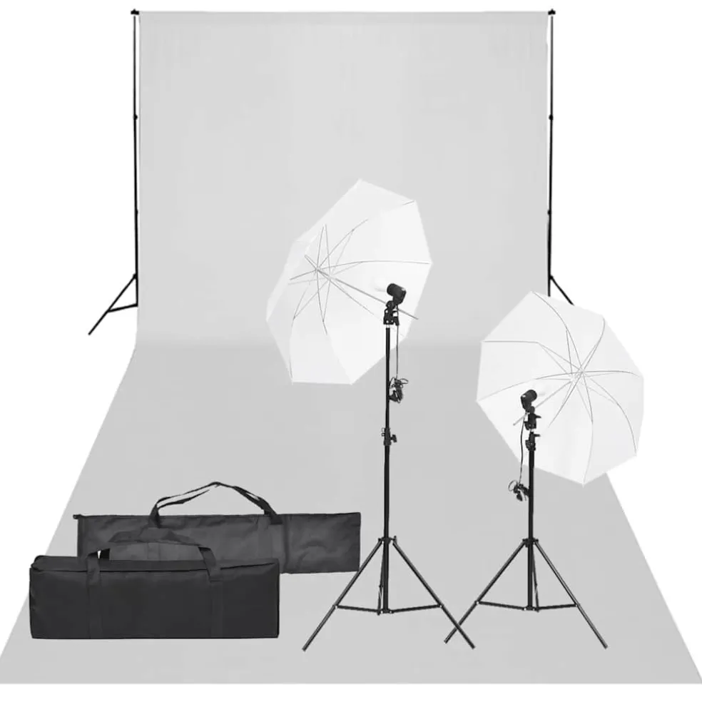 vidaXL Fotostudioset met verlichtingsset en achtergrond