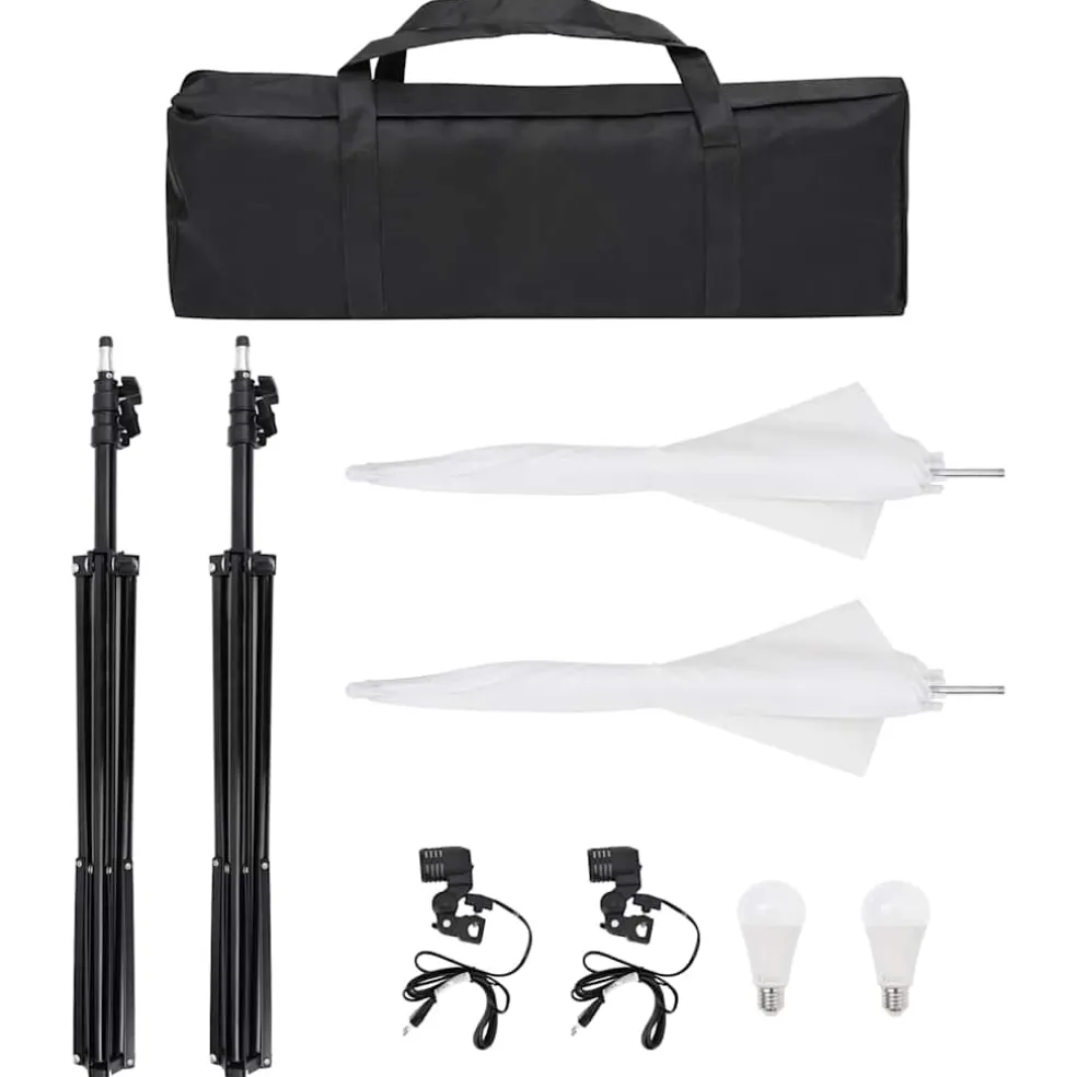 vidaXL Fotostudioset met verlichtingsset en achtergrond