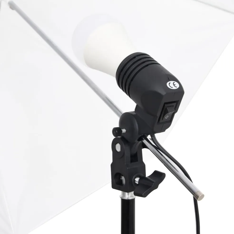 vidaXL Fotostudioset met verlichtingsset, achtergrond en reflector
