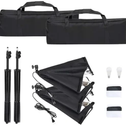 vidaXL Fotostudioset met verlichtingsset, achtergrond en reflector