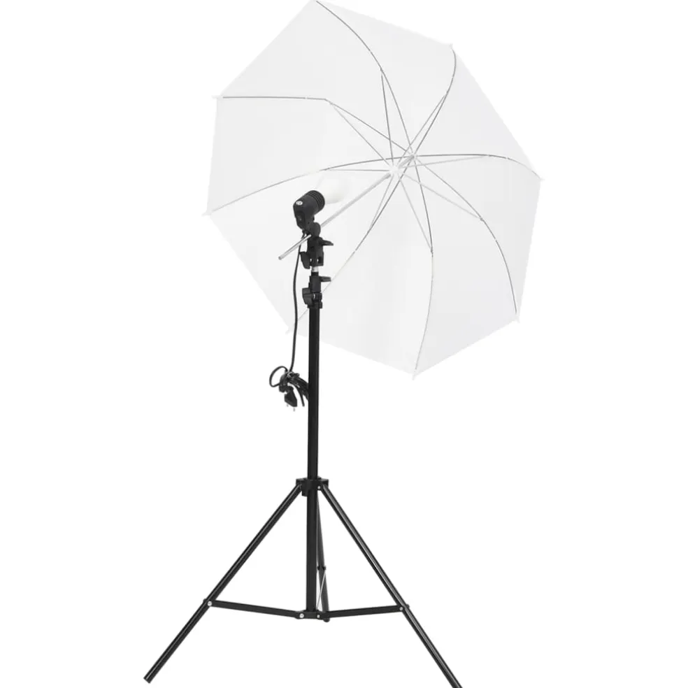 vidaXL Fotostudioset met verlichtingsset achtergrond en reflector
