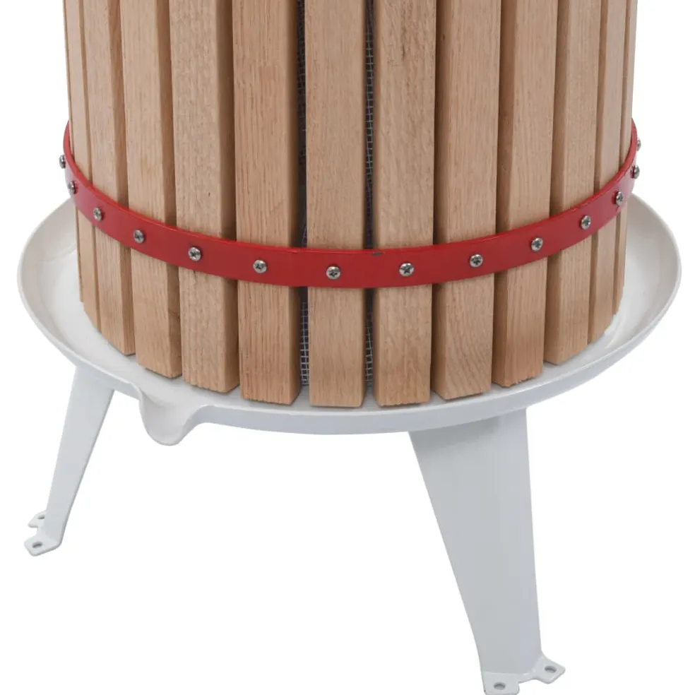 vidaXL Fruit- en wijnpers met stoffen zak 24 L eikenhout