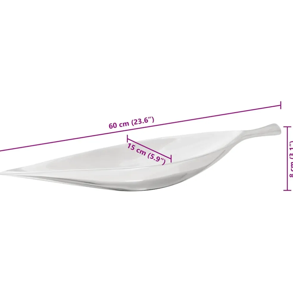 vidaXL Fruitmand zilver 60 x 15 x 8 cm Aluminium