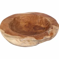 vidaXL Fruitschaal JEPARA Ø 30 cm Massief Teakhout Rond Teakbruin