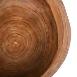 vidaXL Fruitschaal JEPARA Teakbruin Ø 30 cm Massief Teakhout