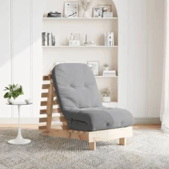 vidaXL Futon slaapbank met matras 60x206x11 cm massief douglashout