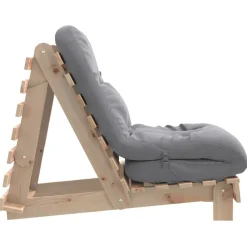 vidaXL Futon slaapbank met matras 60x206x11 cm massief douglashout