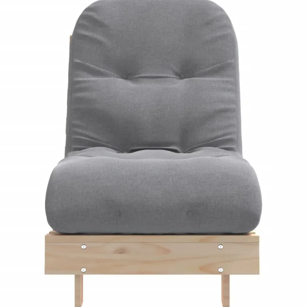 vidaXL Futon slaapbank met matras 60x206x11 cm massief douglashout