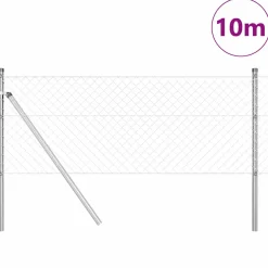 vidaXL gaashek met grondbevestiging 10 x 0,4 m Gegalvaniseerd staal