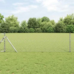 vidaXL gaashek met grondbevestiging 10 x 0,4 m Gegalvaniseerd staal