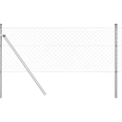 vidaXL gaashek met grondbevestiging 10 x 0,4 m Gegalvaniseerd staal