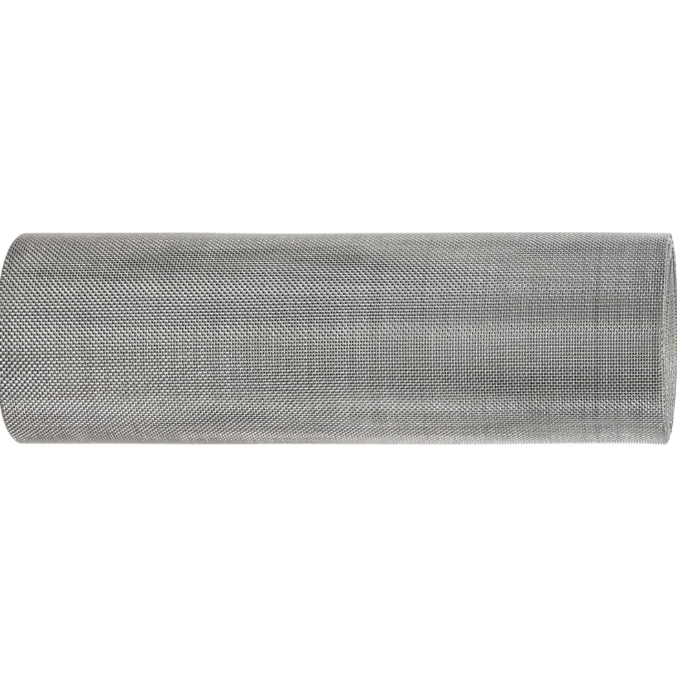 vidaXL Gaas Scherm 20 x 500 cm 30 Mesh RVS 201 Zilverkleurig