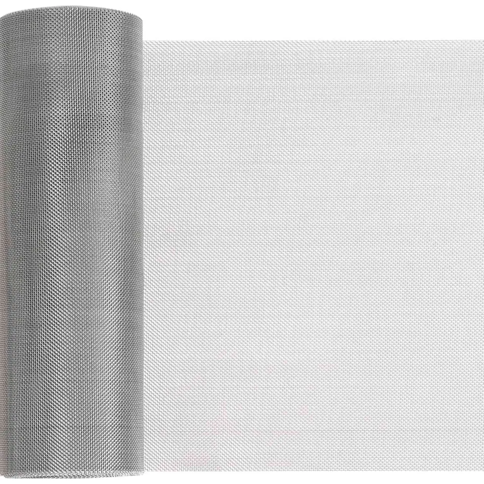 vidaXL Gaas Scherm 20 x 500 cm 30 Mesh RVS 201 Zilverkleurig