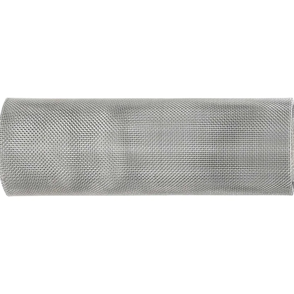 vidaXL Gaas Scherm 20 x 500 cm 20 Mesh RVS 201 Zilverkleurig