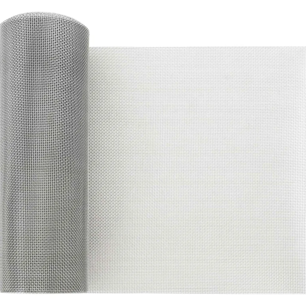 vidaXL Gaas Scherm 20 x 500 cm 20 Mesh RVS 201 Zilverkleurig