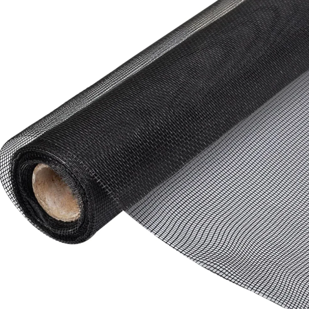 vidaXL Gaas 100x500 cm glasvezel zwart