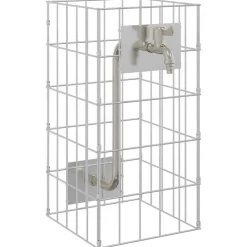 vidaXL Gabion Kraan 4 st zilver 25 x 25 x 50 cm Gegalvaniseerd staal