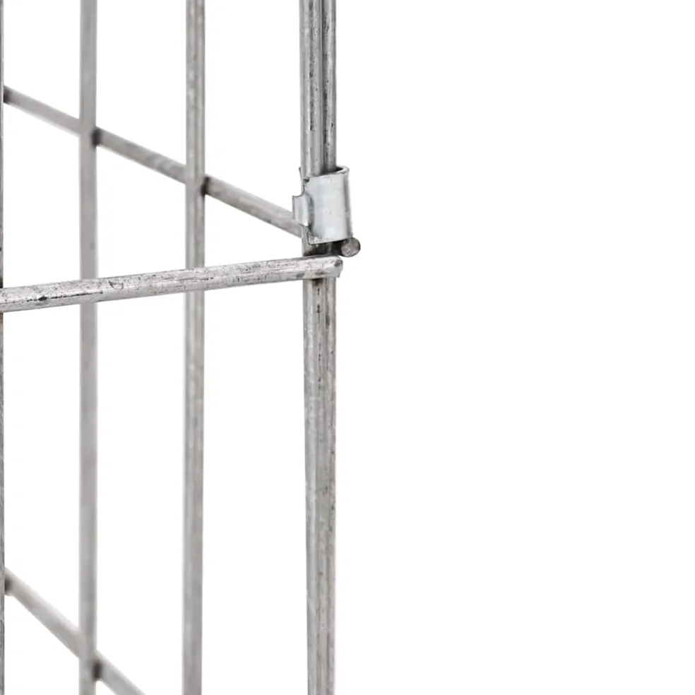 vidaXL Gabion Kraan 4 st zilver 25 x 25 x 50 cm Gegalvaniseerd staal