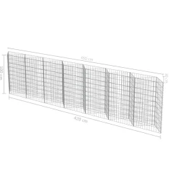 vidaXL Gabion mand 450x30x100 cm gegalvaniseerd staal