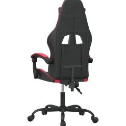 vidaXL Gamestoel draaibaar kunstleer zwart en rood