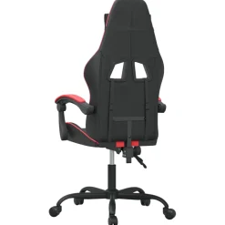 vidaXL Gamestoel draaibaar kunstleer zwart en rood