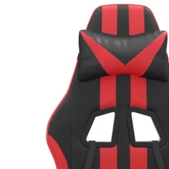 vidaXL Gamestoel draaibaar kunstleer zwart en rood