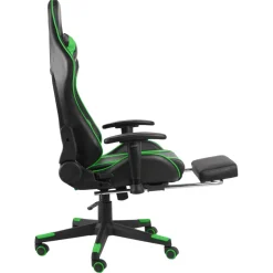 vidaXL Gamestoel draaibaar met voetensteun PVC groen