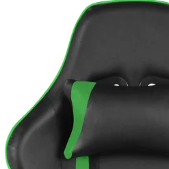 vidaXL Gamestoel draaibaar met voetensteun PVC groen
