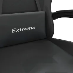 vidaXL Gamestoel draaibaar met voetensteun kunstleer zwart en wit