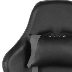 vidaXL Gamestoel draaibaar PVC grijs