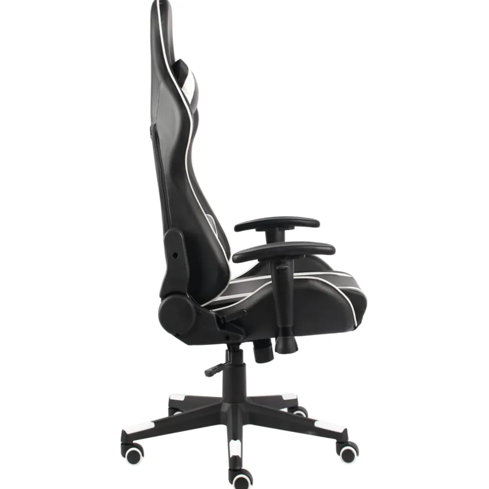 vidaXL Gamestoel draaibaar PVC wit