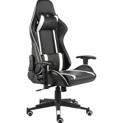 vidaXL Gamestoel draaibaar PVC wit