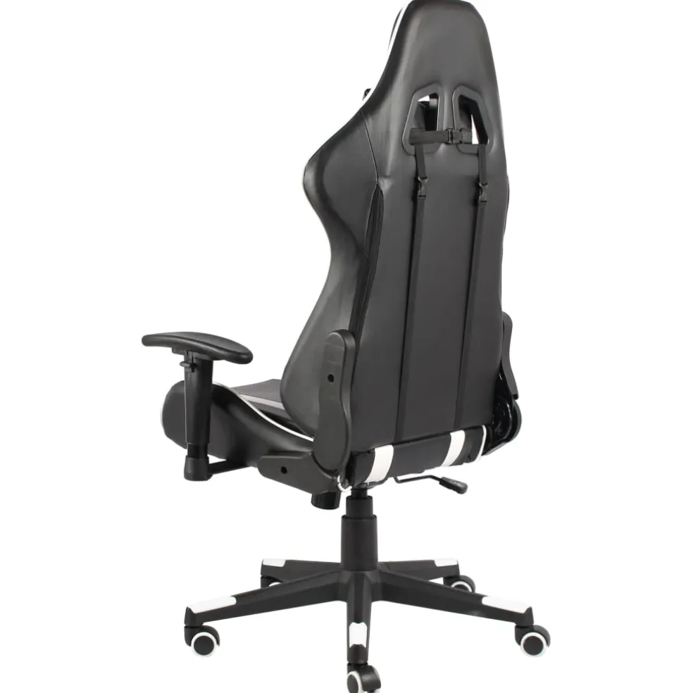 vidaXL Gamestoel draaibaar PVC wit