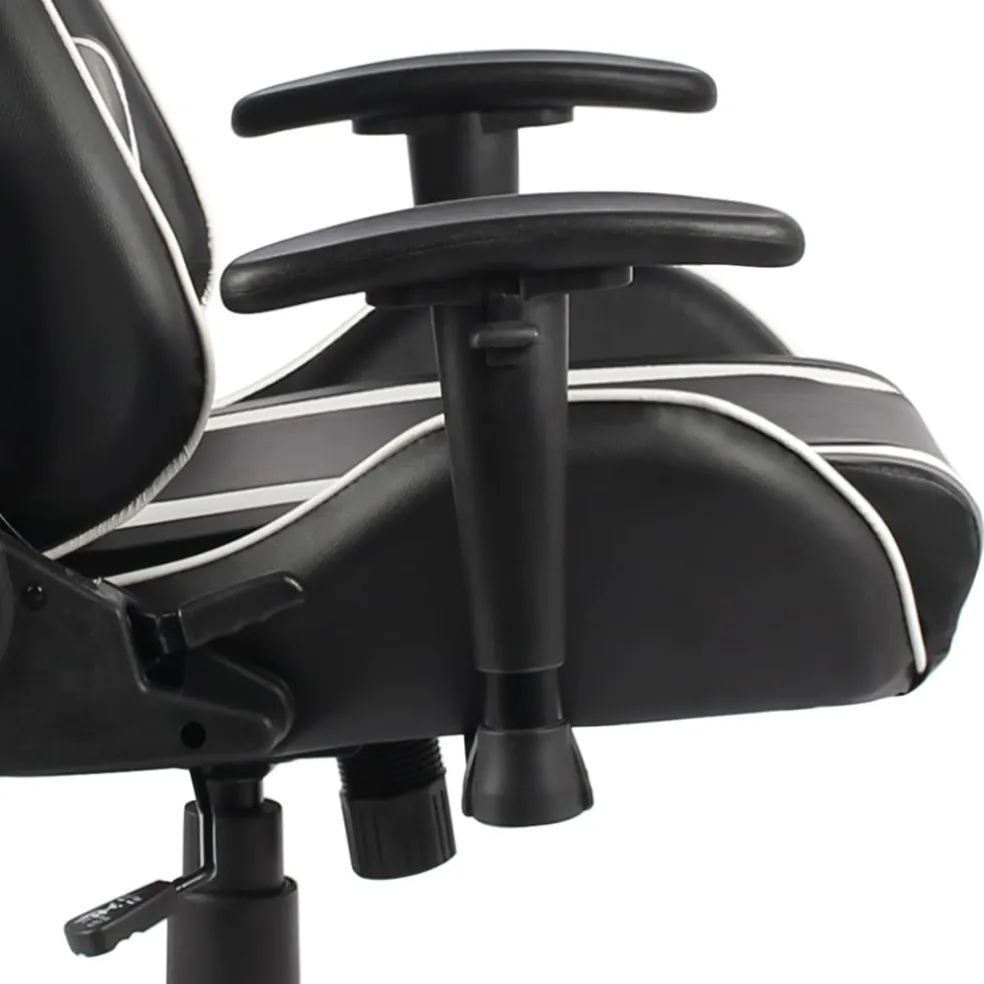 vidaXL Gamestoel draaibaar PVC wit