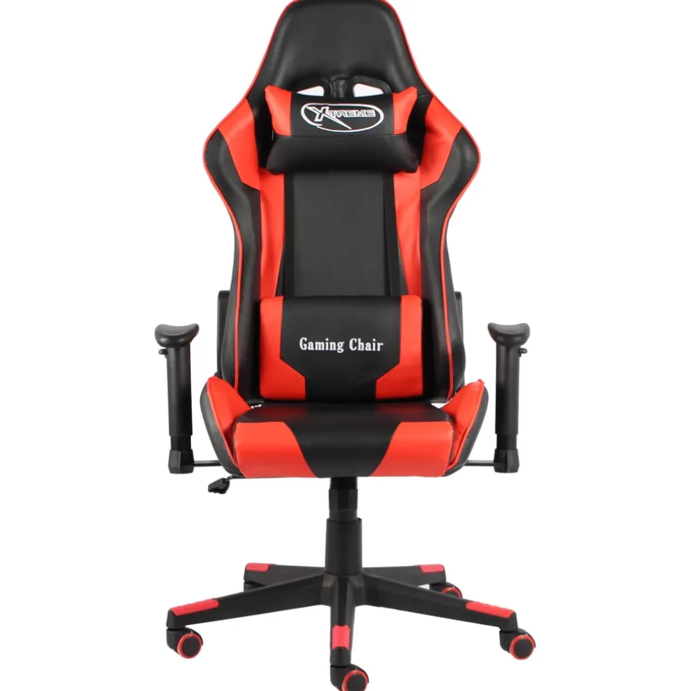 vidaXL Gamestoel draaibaar PVC rood