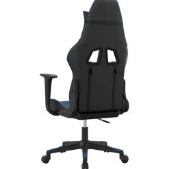 vidaXL Gamestoel kunstleer zwart en blauw