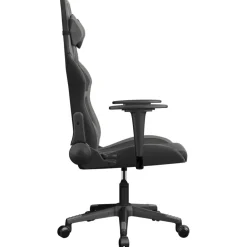 vidaXL Gamestoel kunstleer zwart en grijs